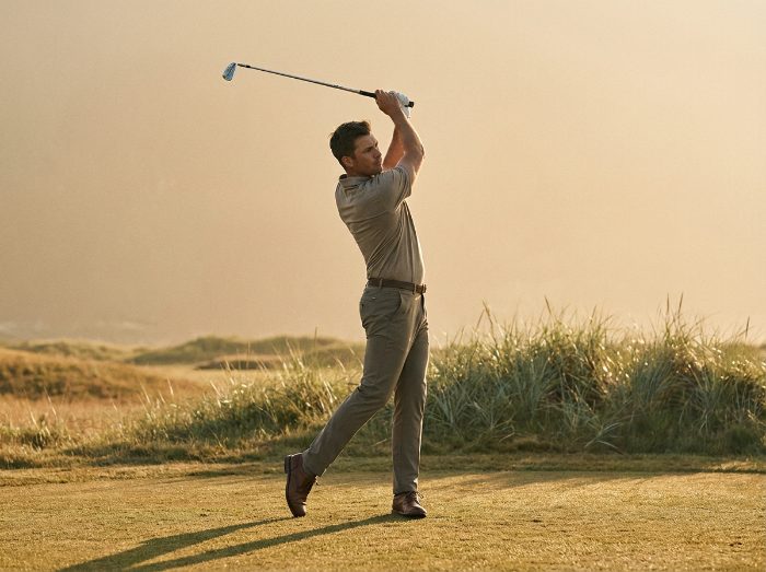 Golfschwung in Aktion, Mittagsrunde